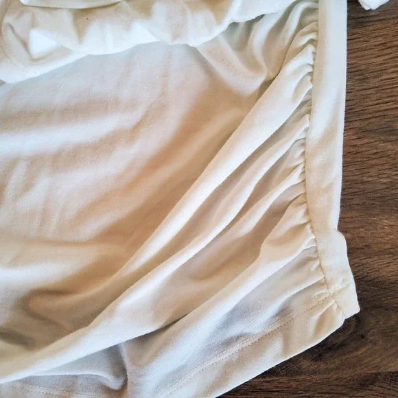 Good American Women's White Good Form V-neck Bodysuit Long Sleeve Size 2 - Picture 3 of 3